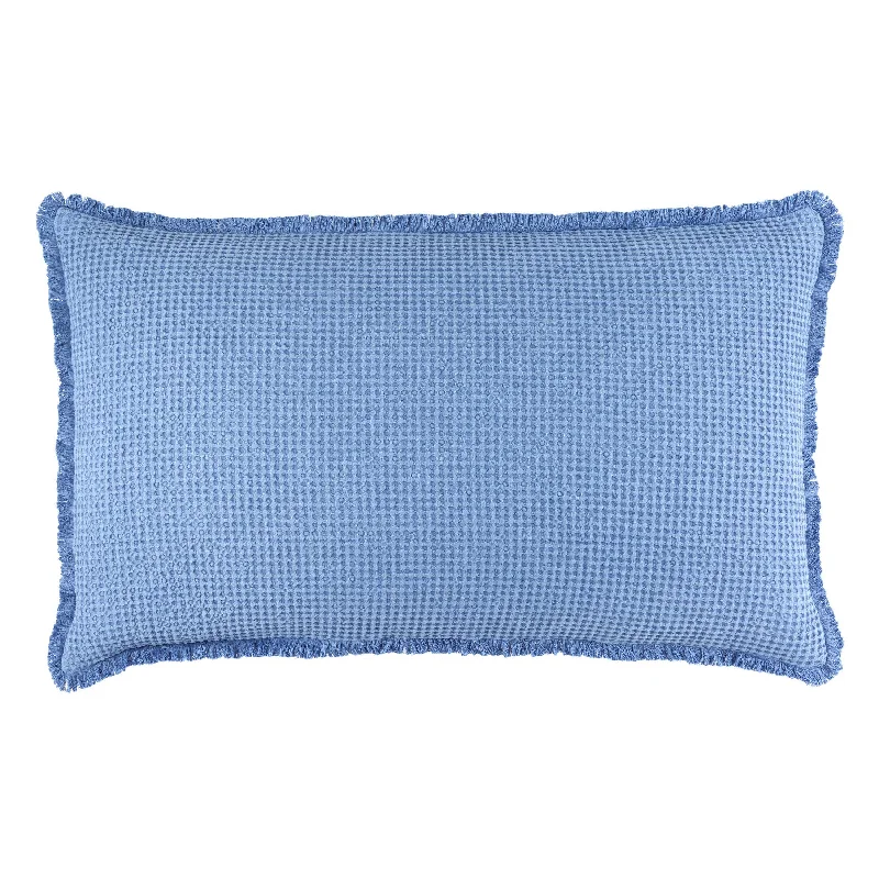 Bubble French Blue Matelasse Decorative Pillow Cover