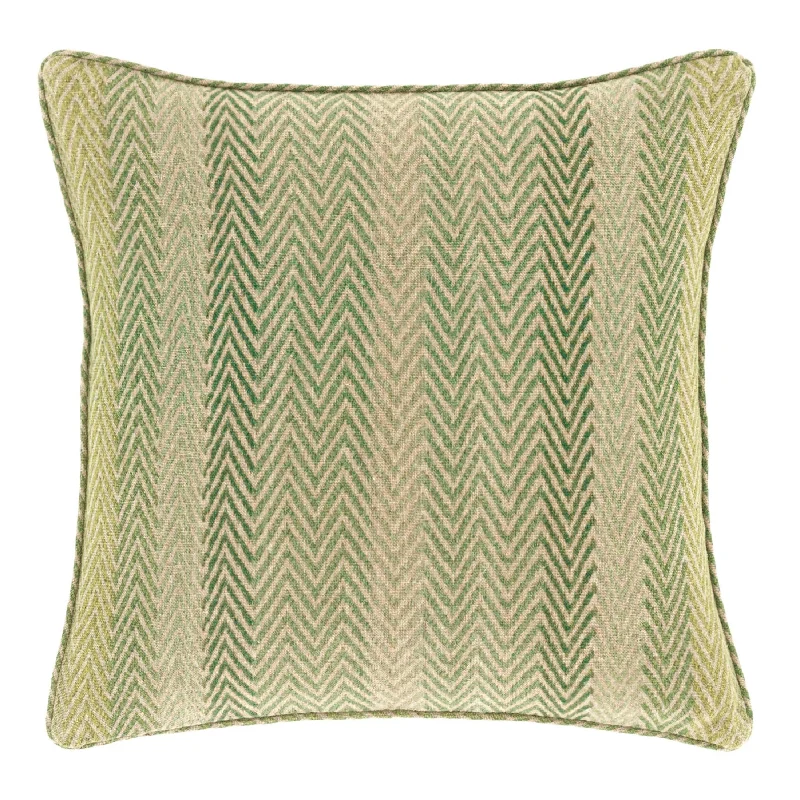 Nip Tuk Linen Green/Natural Decorative Pillow Cover