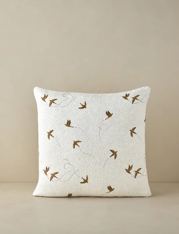 Sparrow Linen Pillow by Rylee + Cru