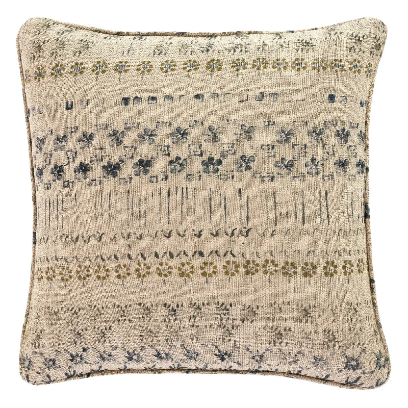 Spruce Linen Blue Decorative Pillow Cover