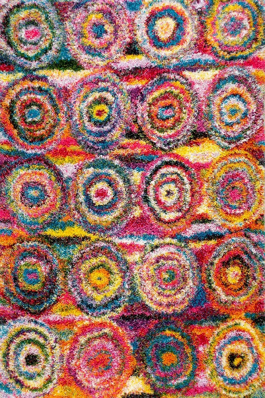 Abstract Circles Rug | Multicolor