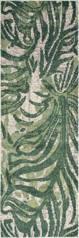 Abstract Floral Rug | Green