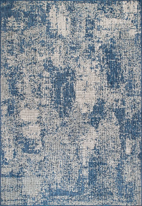 Abstract Indoor/Outdoor Rug | Blue