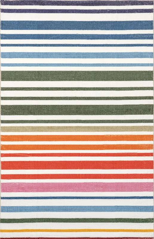 Amina Kids Washable Striped Rug | Multicolor