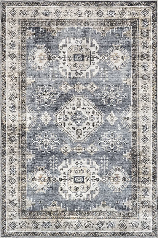 Antoinette Spill Proof Washable Rug | Blue