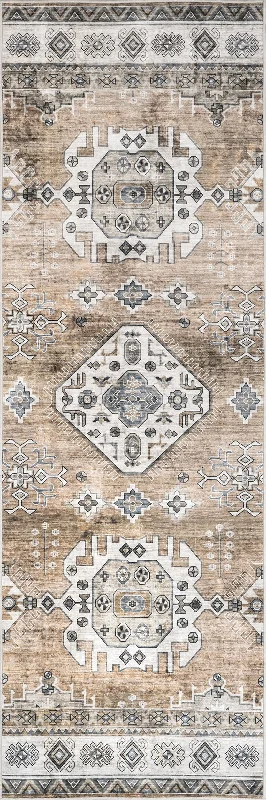 Antoinette Spill Proof Washable Rug | Light Orange