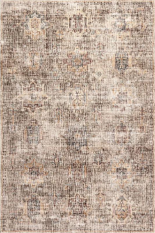 Araya Spill Proof Washable Rug | Sage Green