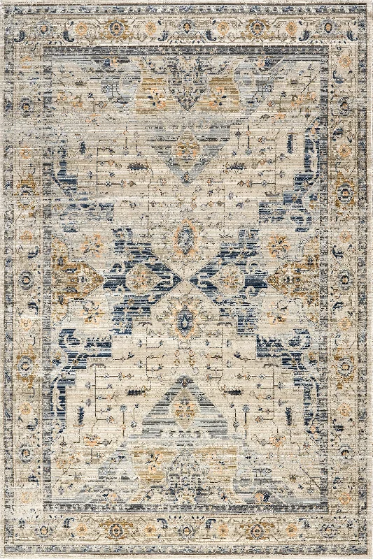 Ariana Winged Medallion Indoor/Outdoor Washable Rug | Multicolor