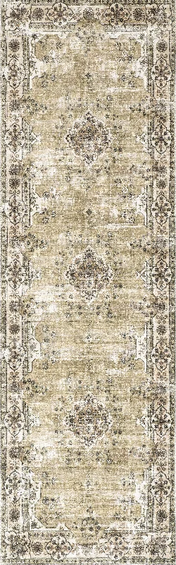 Audrina Persian Washable Rug | Beige