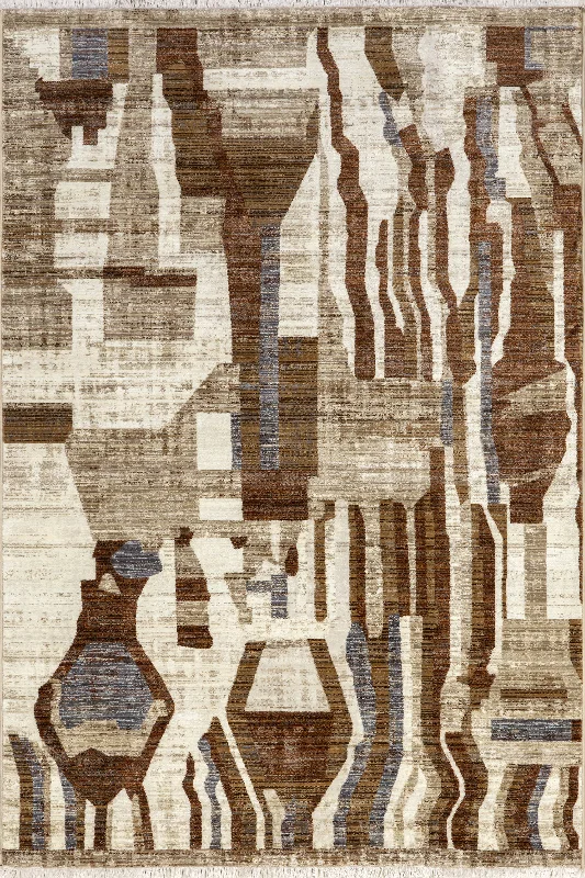 Bheri Abstract Rug | Rust