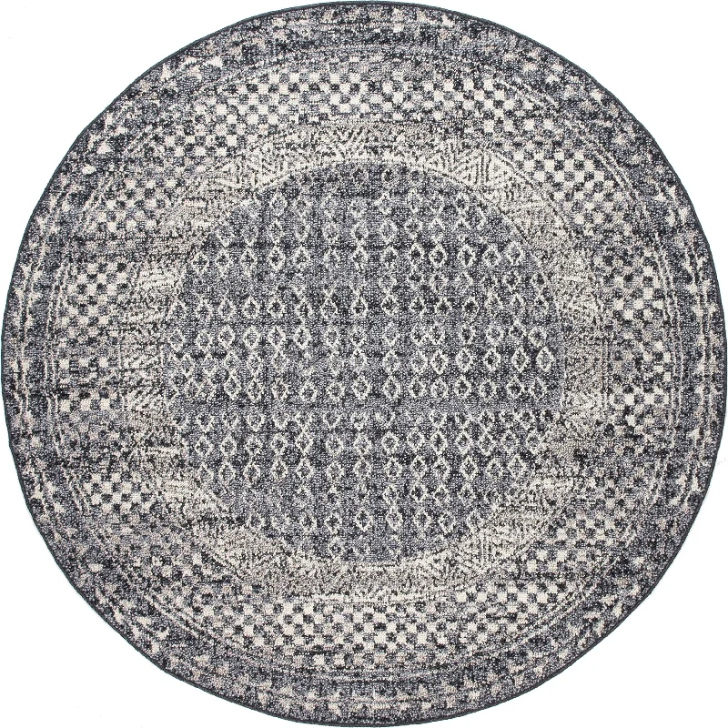 Checkered Diamonds Rug | Grey