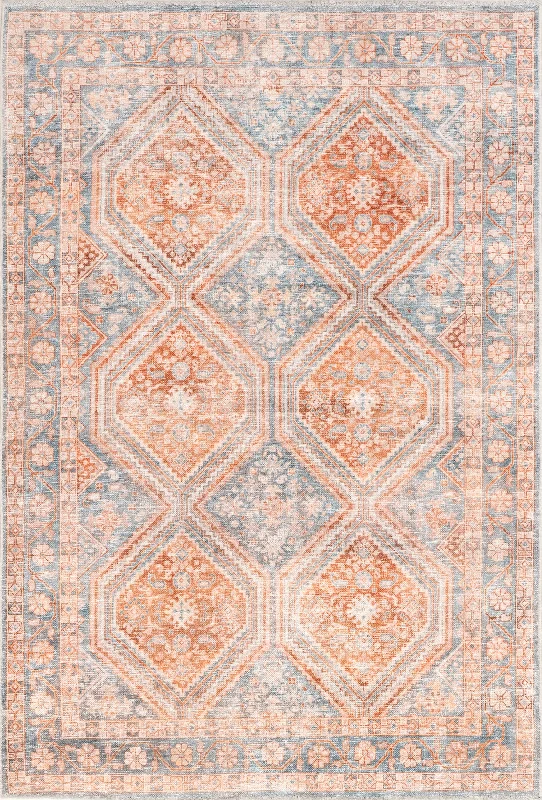 Contessa Washable Vintage Rug | Dark Orange