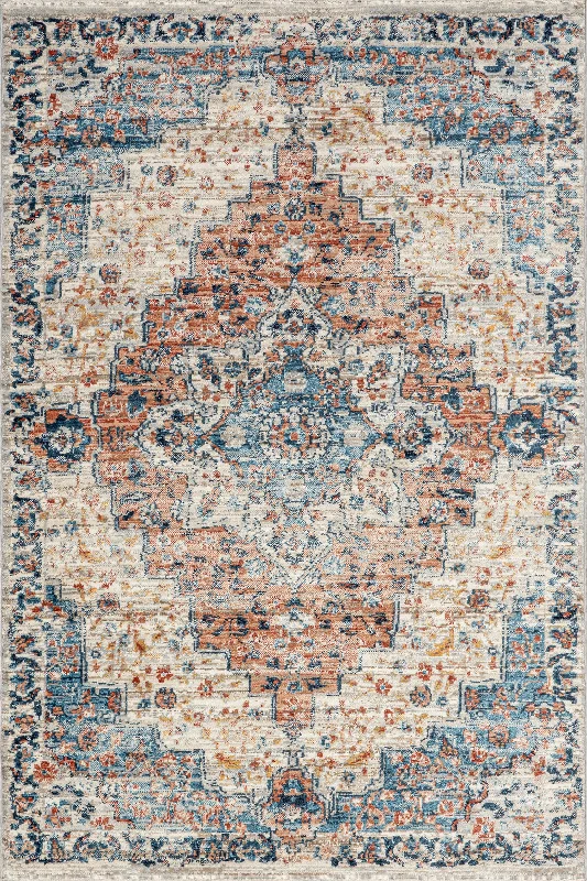 Dallas Vintage Medallion Rug | Rust