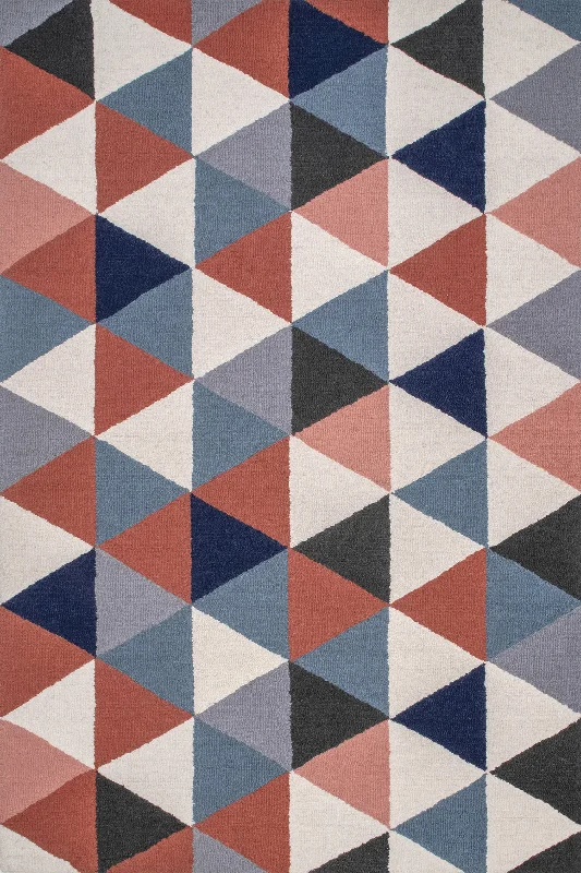 Dimensional Triangles Rug | Multicolor