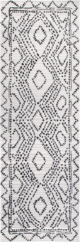 Dotted Diamond Trellis Rug | Black