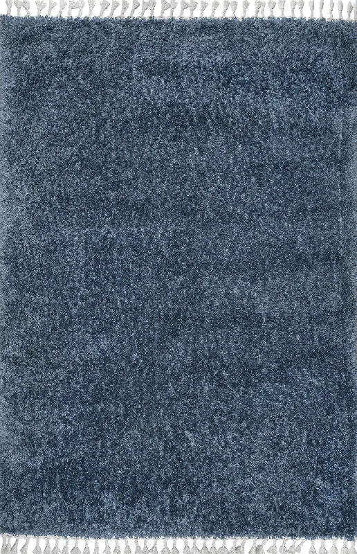 Dream Solid Shag Rug | Navy