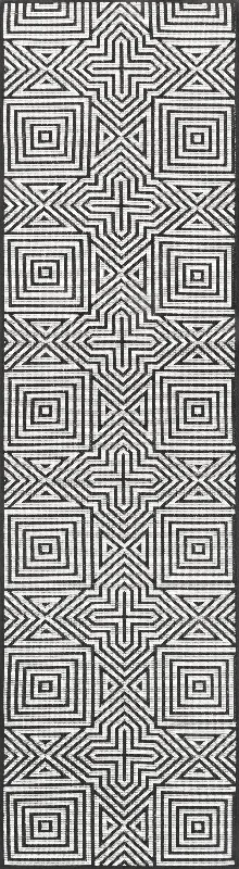 Greek Tiles Indoor/Outdoor Rug | Black