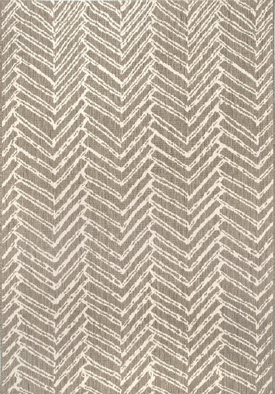 Herringbone Indoor/Outdoor Rug | Brown