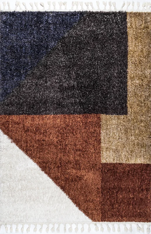 Jenny Modern Shapes Rug | Rust