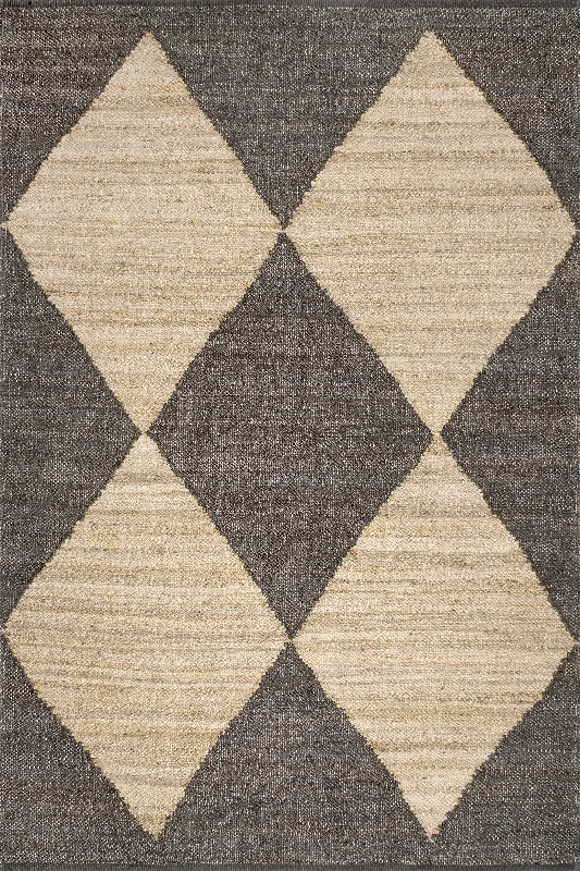 Jute Harlequin Trellis Rug | Black