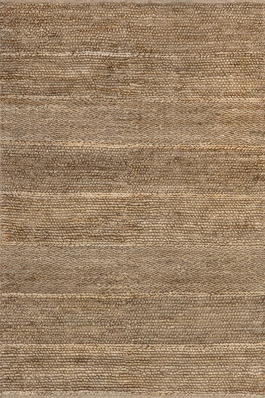 Kalea Striped Textured Jute Rug | Natural