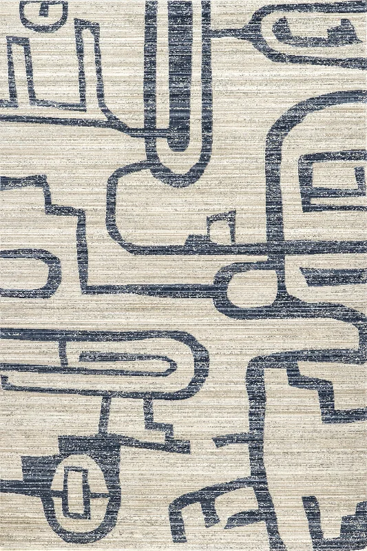 Kinley Modern Washable Indoor/Outdoor Rug | Navy