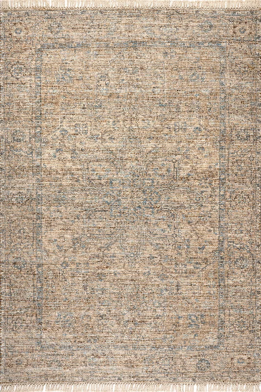 Lennox Medallion Tassel Rug | Sand