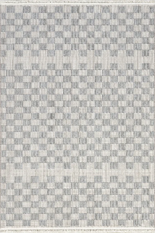 Maeve Checkered Rug | Beige