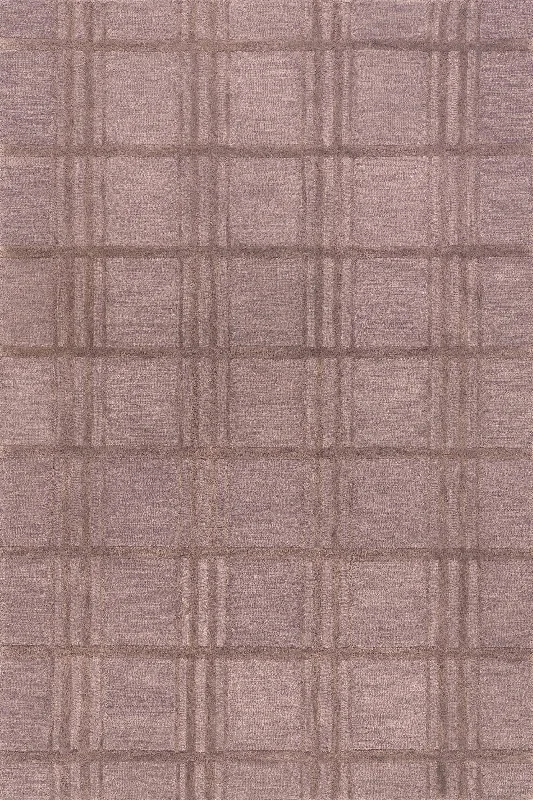 Mallory Checked Wool Rug | Mauve