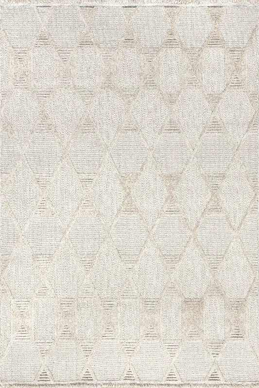 Marietta Boxy Trellis Rug | Ivory