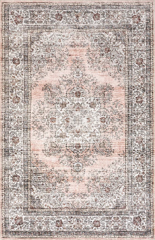 Marissa Spill Proof Washable Rug | Blush