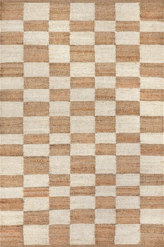 Maryanne Checkered Jute Rug | Natural