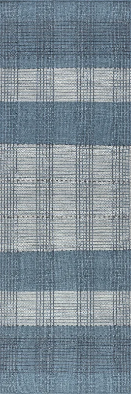 Oregon Plaid Wool Rug | Blue