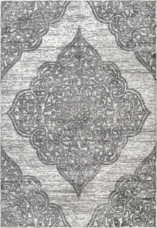 Ornamental Rosette Rug | Grey