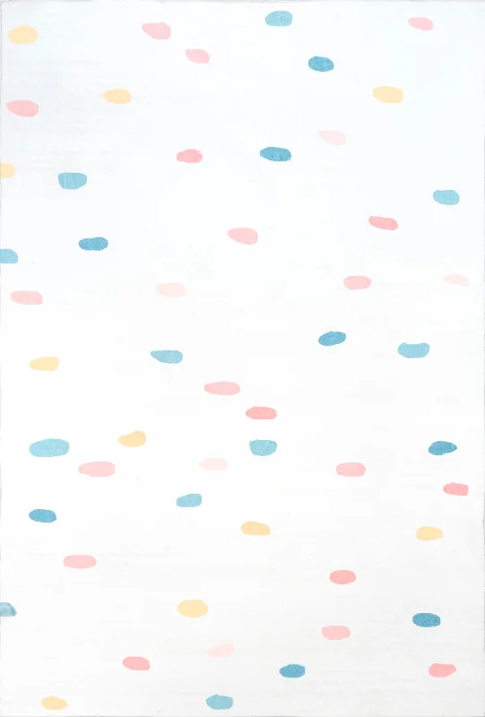 Polka Dotted Nursery Rug | Multicolor