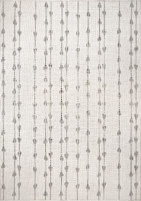 Raindrop Cascade Indoor/Outdoor Rug | Grey