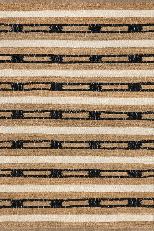 Raleigh Striped Jute Rug | Natural