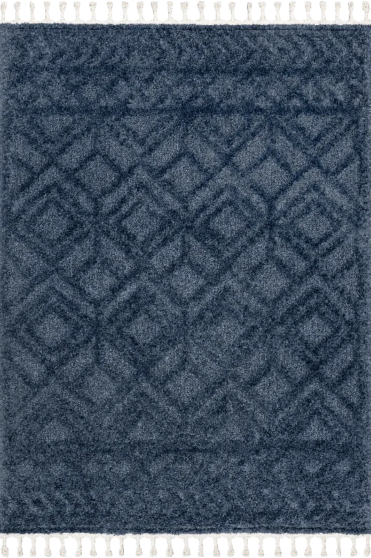 Ramira Raised Trellis Rug | Blue