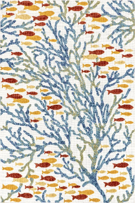 Remini Coral Reefs Indoor/Outdoor Rug | Blue Multicolor