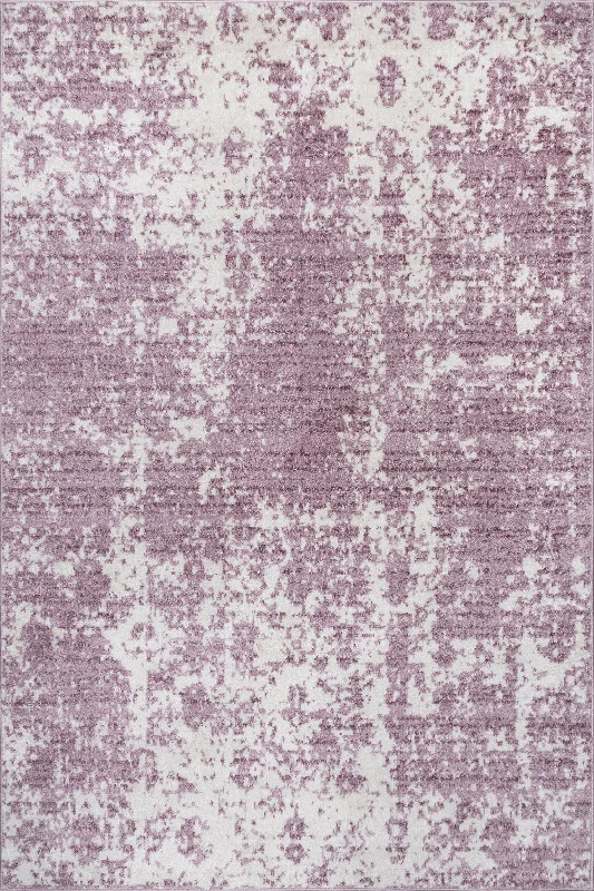 Ruby Distressed Mist Rug | Pink