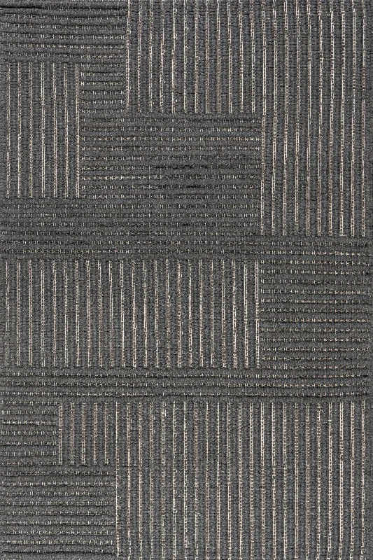 Skye Modern High-Low Rug | Charcoal