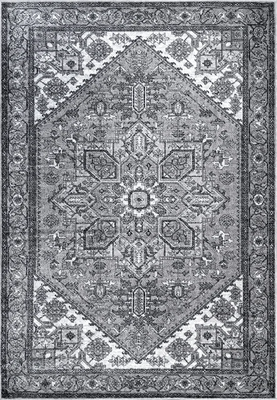 Snowflake Medallion Rug | Grey