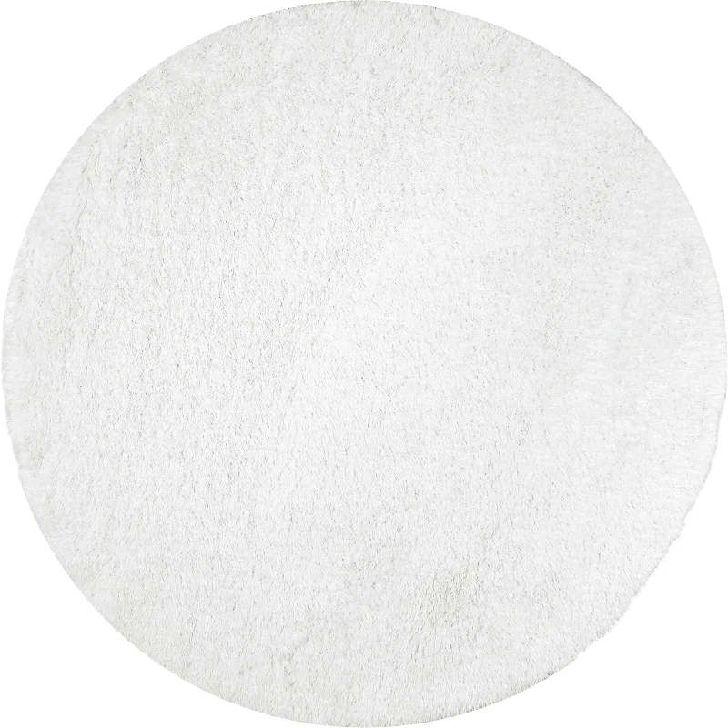 Solid Fluffy Rug | Snow White