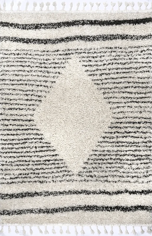 Striped Diamond Rug | Off White