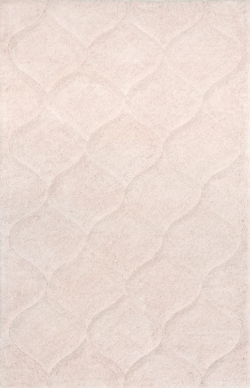 Super Soft Luxury Shag with Carved Trellis Rug | Pink