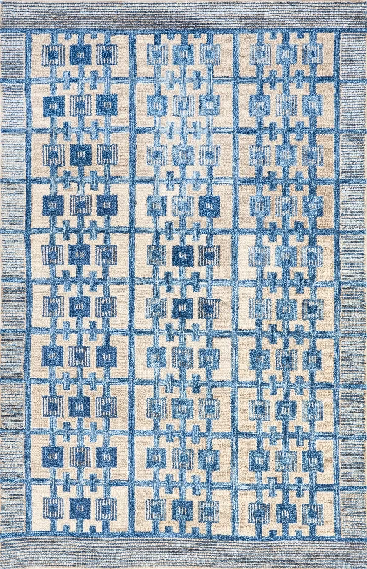 Theodora Tiered Ladder Rug | Blue