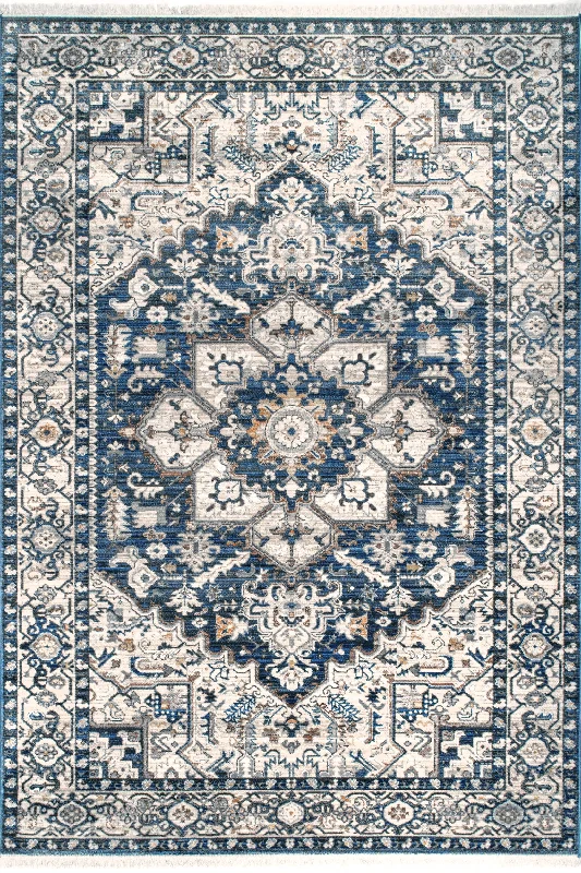 Timeworn Medallion Rug | Blue