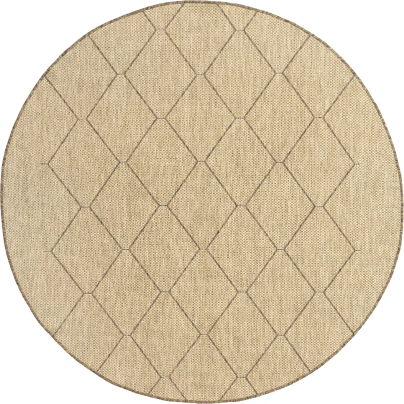 Tisha Trellis Faux Jute Indoor/Outdoor Rug | Natural