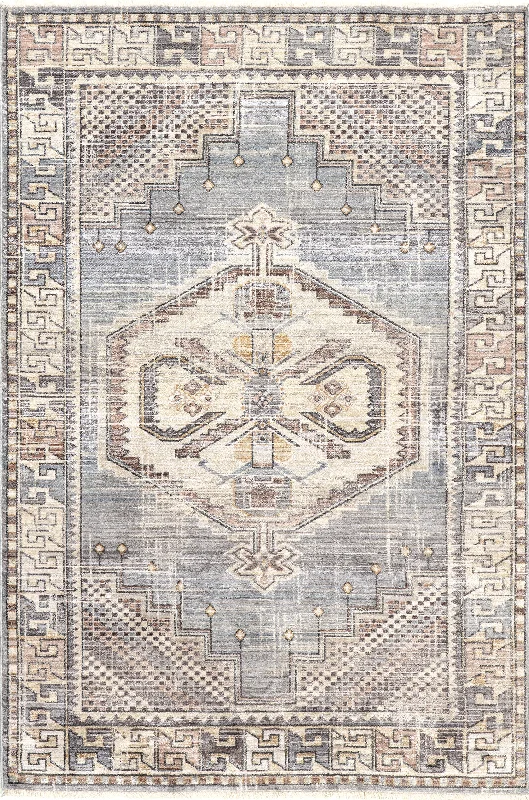 Zamaya Vintage Medallion Rug | Blue