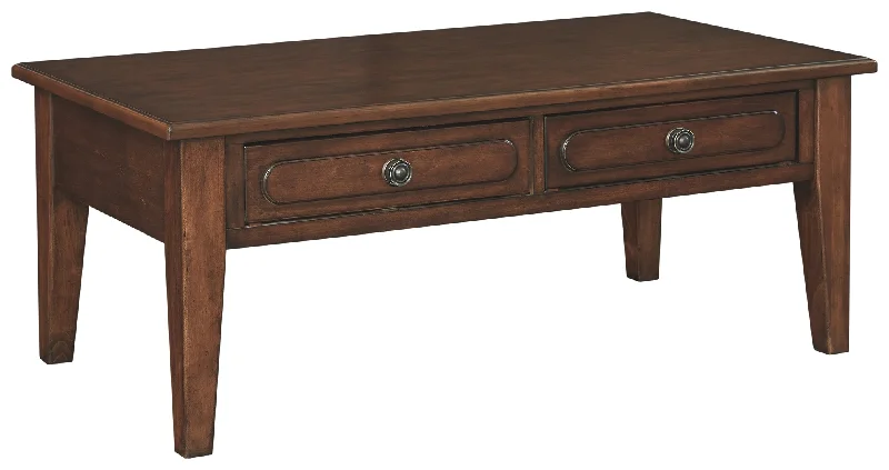 Adinton T785-1 Reddish Brown Rectangular Cocktail Table